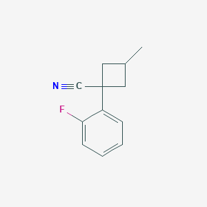 1-(2-Fluorophenyl)-3-methylcyclobutane-1-carbonitrile