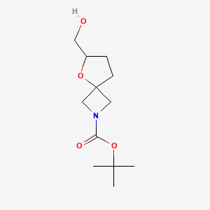 molecular formula C12H21NO4 B1404491 6-(Hydroxymethyl)-2-Boc-5-oxa-2-azaspiro[3.4]octane CAS No. 1446012-48-1