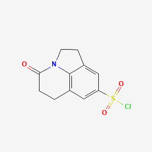molecular formula C11H10ClNO3S B1404492 4-oxo-1,2,5,6-tetrahydro-4H-pyrrolo[3,2,1-ij]quinoline-8-sulfonyl chloride CAS No. 1268026-52-3