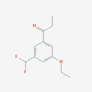 1-(3-(Difluoromethyl)-5-ethoxyphenyl)propan-1-one