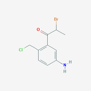 1-(5-Amino-2-(chloromethyl)phenyl)-2-bromopropan-1-one