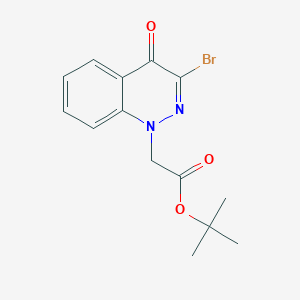 molecular formula C14H15BrN2O3 B14044966 Tert-butyl 2-(3-bromo-4-oxocinnolin-1(4H)-YL)acetate 