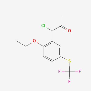 1-Chloro-1-(2-ethoxy-5-(trifluoromethylthio)phenyl)propan-2-one