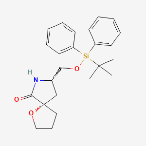 1-Oxa-7-azaspiro[4.4]nonan-6-one, 8-[[[(1,1-dimethylethyl)diphenylsilyl]oxy]methyl]-, (5S,8S)-