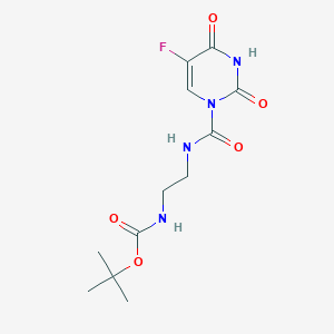 Tert-butyl (2-(5-fluoro-2,4-dioxo-1,2,3,4-tetrahydropyrimidine-1-carboxamido)ethyl)carbamate