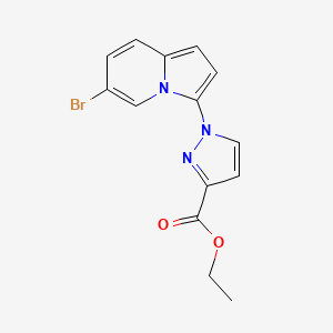 ethyl 1-(6-bromoindolizin-3-yl)-1H-pyrazole-3-carboxylate