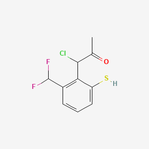 1-Chloro-1-(2-(difluoromethyl)-6-mercaptophenyl)propan-2-one