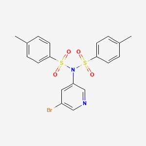 molecular formula C19H17BrN2O4S2 B1404504 N-(5-溴吡啶-3-基)-4-甲基-N-甲苯磺酰苯磺酰胺 CAS No. 1245644-89-6