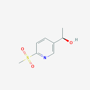 molecular formula C8H11NO3S B14045065 (R)-1-(6-(Methylsulfonyl)pyridin-3-yl)ethanol CAS No. 2055848-79-6