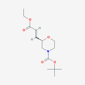 Tert-butyl (S,E)-2-(3-ethoxy-3-oxoprop-1-EN-1-YL)morpholine-4-carboxylate