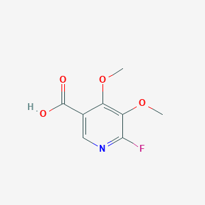 molecular formula C8H8FNO4 B14045072 6-Fluoro-4,5-dimethoxynicotinic acid 