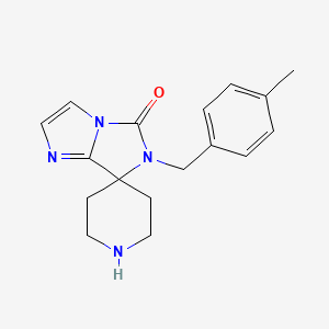 molecular formula C17H20N4O B14045073 6-(4-Methylbenzyl)spiro[imidazo[1,5-a]imidazole-7,4'-piperidin]-5(6h)-one 