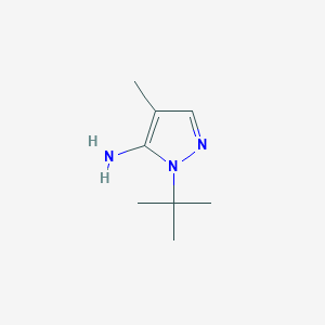 molecular formula C8H15N3 B14045076 1-Tert-butyl-4-methyl-1H-pyrazol-5-amine 