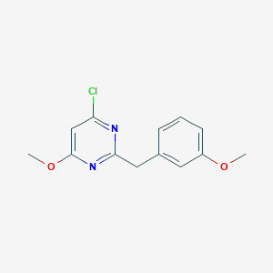 molecular formula C13H13ClN2O2 B14045085 4-Chloro-6-methoxy-2-(3-methoxybenzyl)pyrimidine 