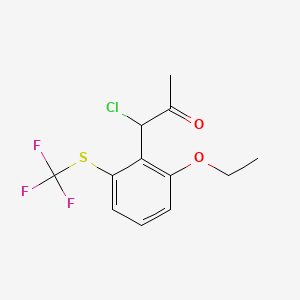 1-Chloro-1-(2-ethoxy-6-(trifluoromethylthio)phenyl)propan-2-one