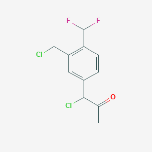 1-Chloro-1-(3-(chloromethyl)-4-(difluoromethyl)phenyl)propan-2-one