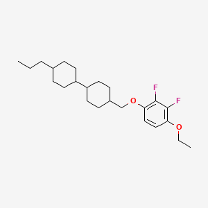 molecular formula C24H36F2O2 B14045107 4-((4-Ethoxy-2,3-difluorophenoxy)methyl)-4'-propyl-1,1'-bi(cyclohexane) 