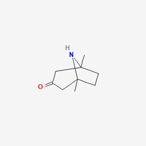 molecular formula C9H15NO B14045124 1,5-Dimethyl-8-azabicyclo[3.2.1]octan-3-one 