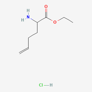 molecular formula C8H16ClNO2 B14045137 Ethyl 2-aminohex-5-enoate hydrochloride 