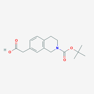 molecular formula C16H21NO4 B1404514 2-(2-(叔丁氧羰基)-1,2,3,4-四氢异喹啉-7-基)乙酸 CAS No. 1158755-34-0