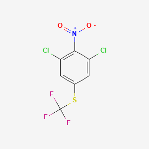 molecular formula C7H2Cl2F3NO2S B14045146 1,3-Dichloro-5-trifluoromethylthio-2-nitrobenzene 