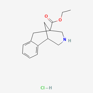 molecular formula C15H20ClNO2 B14045164 Ethyl 1,2,3,4,5,6-Hexahydro-1,5-Methanobenzo[D]Azocine-5-Carboxylate Hydrochloride 