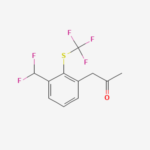 1-(3-(Difluoromethyl)-2-(trifluoromethylthio)phenyl)propan-2-one