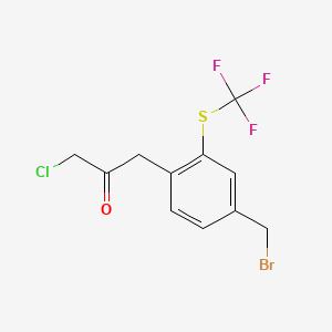 1-(4-(Bromomethyl)-2-(trifluoromethylthio)phenyl)-3-chloropropan-2-one