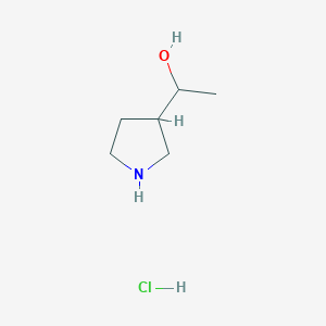 molecular formula C6H14ClNO B1404525 1-Pyrrolidin-3-YL-ethanol hydrochloride CAS No. 1350475-50-1