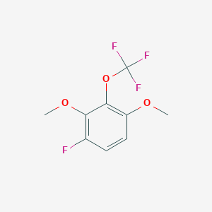 molecular formula C9H8F4O3 B14045251 1,3-Dimethoxy-4-fluoro-2-(trifluoromethoxy)benzene 