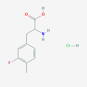 molecular formula C10H13ClFNO2 B14045254 2-Amino-3-(3-fluoro-4-methylphenyl)propanoic acid hydrochloride 