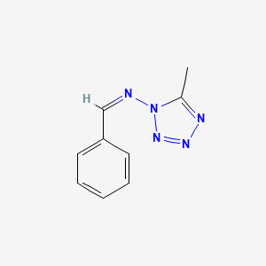 molecular formula C9H9N5 B14045269 (E)-N-benzylidene-5-methyl-1H-tetrazol-1-amine 