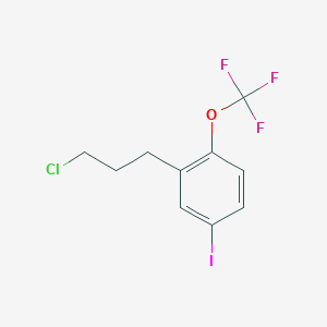 molecular formula C10H9ClF3IO B14045304 1-(3-Chloropropyl)-5-iodo-2-(trifluoromethoxy)benzene 