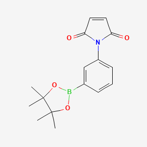 molecular formula C16H18BNO4 B1404531 1-(3-(4,4,5,5-Tetramethyl-1,3,2-dioxaborolan-2-yl)phenyl)-1H-pyrrole-2,5-dione CAS No. 2096998-42-2