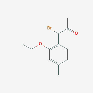 molecular formula C12H15BrO2 B14045336 1-Bromo-1-(2-ethoxy-4-methylphenyl)propan-2-one 