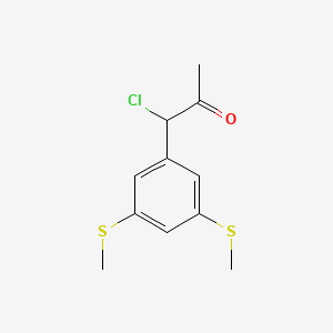 molecular formula C11H13ClOS2 B14045345 1-(3,5-Bis(methylthio)phenyl)-1-chloropropan-2-one 