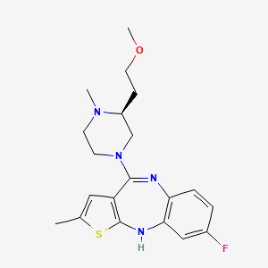 8-fluoro-4-[(3S)-3-(2-methoxyethyl)-4-methylpiperazin-1-yl]-2-methyl-10H-thieno[2,3-b][1,5]benzodiazepine