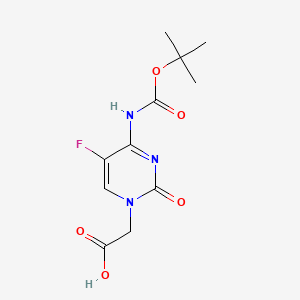 molecular formula C11H14FN3O5 B14045363 n4-Boc-5-fluorocytosin-1-yl-acetic acid 