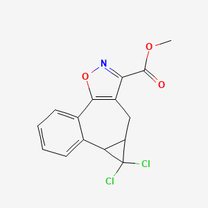 Methyl 9,9-dichloro-8,8A,9,9A-tetrahydrobenzo[3,4]cyclopropa[5,6]cyclohepta[1,2-D]isoxazole-7-carboxylate