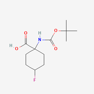 1-((Tert-butoxycarbonyl)amino)-4-fluorocyclohexane-1-carboxylic acid