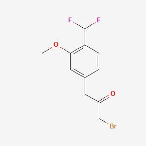 1-Bromo-3-(4-(difluoromethyl)-3-methoxyphenyl)propan-2-one