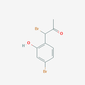 1-Bromo-1-(4-bromo-2-hydroxyphenyl)propan-2-one