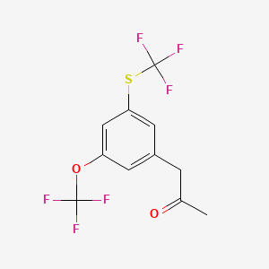 1-(3-(Trifluoromethoxy)-5-(trifluoromethylthio)phenyl)propan-2-one