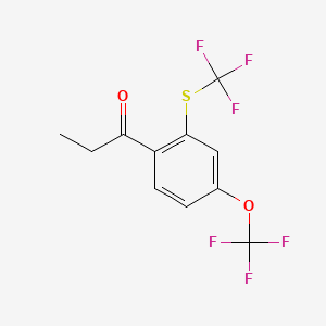 1-(4-(Trifluoromethoxy)-2-(trifluoromethylthio)phenyl)propan-1-one