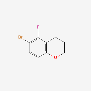 molecular formula C9H8BrFO B14045466 6-Bromo-5-fluorochromane 