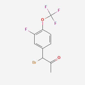 1-Bromo-1-(3-fluoro-4-(trifluoromethoxy)phenyl)propan-2-one