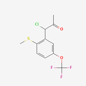 1-Chloro-1-(2-(methylthio)-5-(trifluoromethoxy)phenyl)propan-2-one