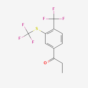 1-(4-(Trifluoromethyl)-3-(trifluoromethylthio)phenyl)propan-1-one