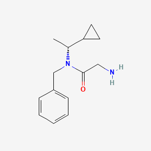 molecular formula C14H20N2O B14045517 (R)-2-amino-N-benzyl-N-(1-cyclopropylethyl)acetamide 