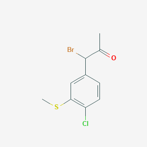 1-Bromo-1-(4-chloro-3-(methylthio)phenyl)propan-2-one